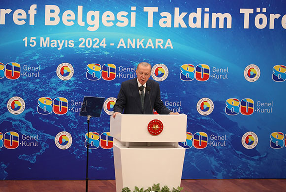 Cumhurbaşkanı Erdoğan, TOBB Hizmet Şeref Belgesi Takdim Töreni'ne Katıldı