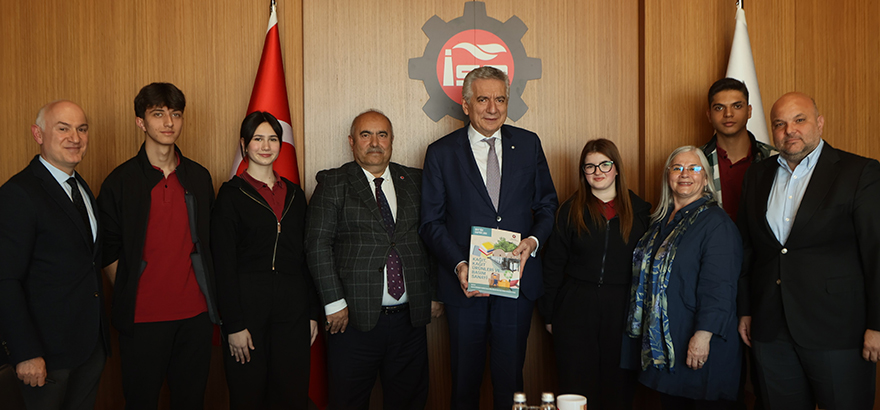 Dr. Oktay Duran MTAL Öğrencileri ve Okul İdarecileri İSO Başkanı Erdal Bahçıvan’ı Ziyaret Etti
