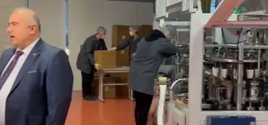 Dr. Oktay Duran Mesleki ve Teknik Anadolu Lisesi Karton Bardak Üretimine Başladı