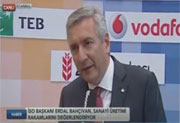 İSO Başkanı Bahçıvan, Bloomberg TV’de, 8.10.2015