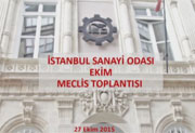 İstanbul Sanayi Odası Ekim Meclis Toplantısı, 27.10.2015