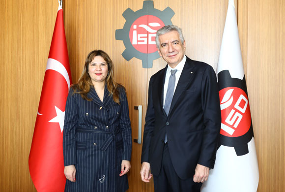 KKTC İstanbul Başkonsolosu Seniha Birand Çınar'dan, İSO Başkanı Erdal Bahçıvan’a Nezaket Ziyareti