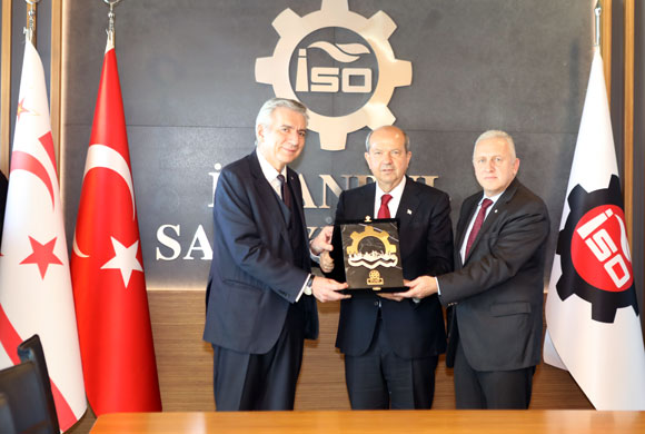 KKTC Cumhurbaşkanı Ersin Tatar, İSO Yönetimine Nezaket Ziyaretinde Bulundu