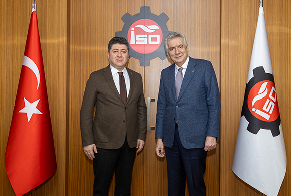 Mesleki Yeterlilik Kurumu Yönetim Kurulu Başkanı Aşkın Tören, İSO Yönetim Kurulu Başkanı Erdal Bahçıvan’ı Ziyaret Etti