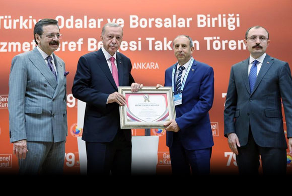 Cumhurbaşkanı Erdoğan, TOBB Hizmet Şeref Belgesi Takdim Töreni'ne Katıldı