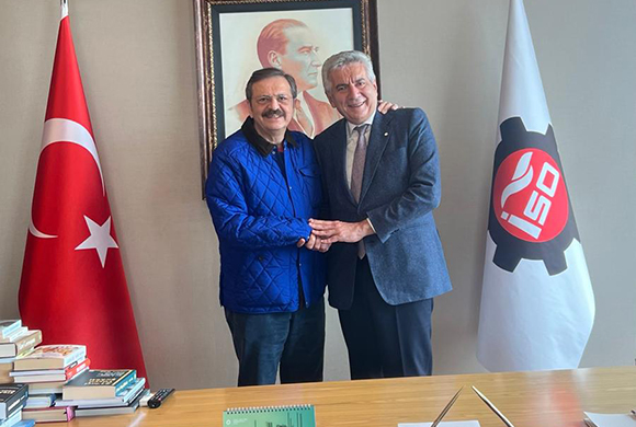 TOBB Başkanı Rifat Hisarcıklıoğlu’ndan İSO Başkanı Bahçıvan’a Nezaket Ziyareti 