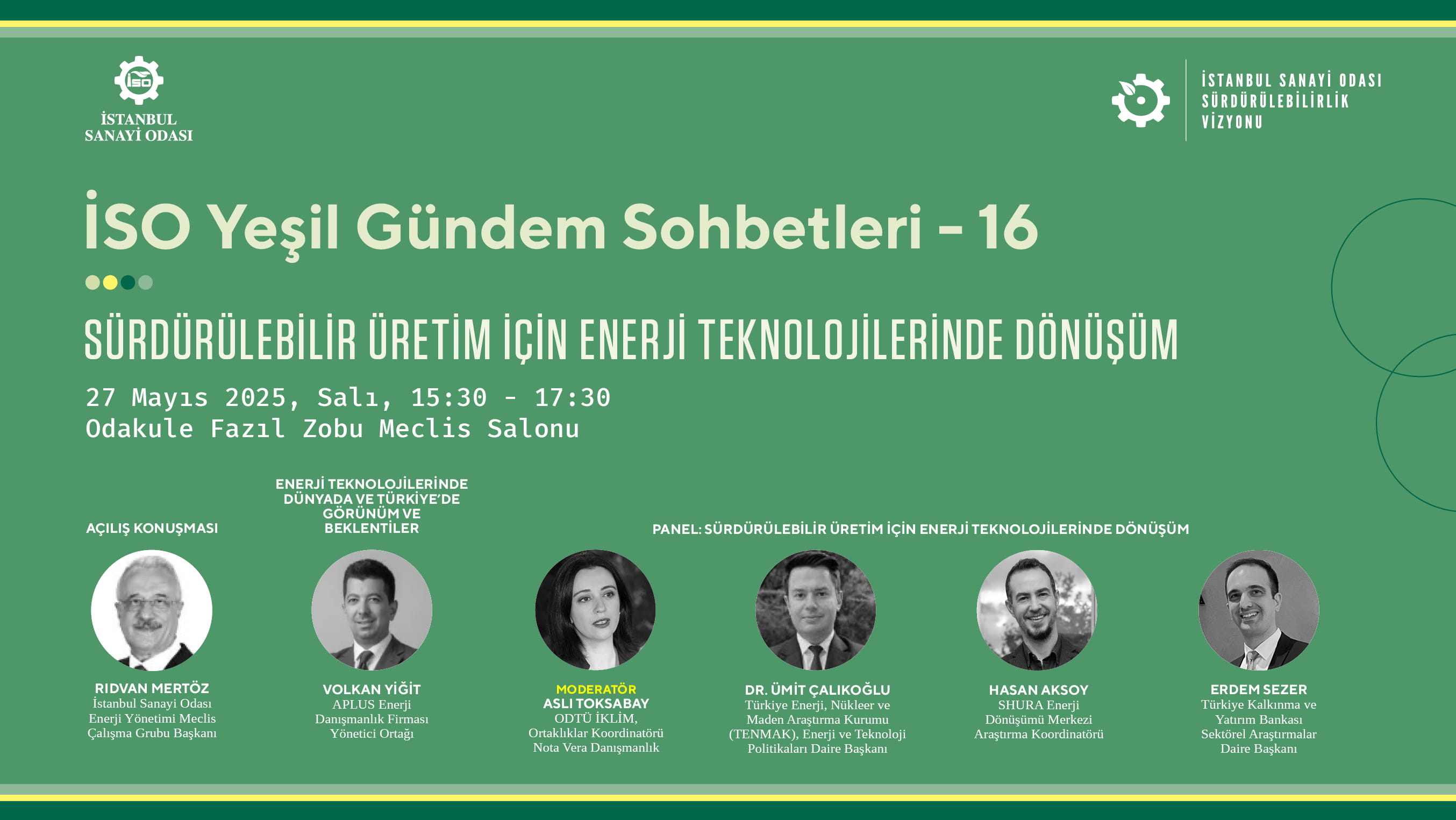 İSO Yeşil Gündem Sohbetleri